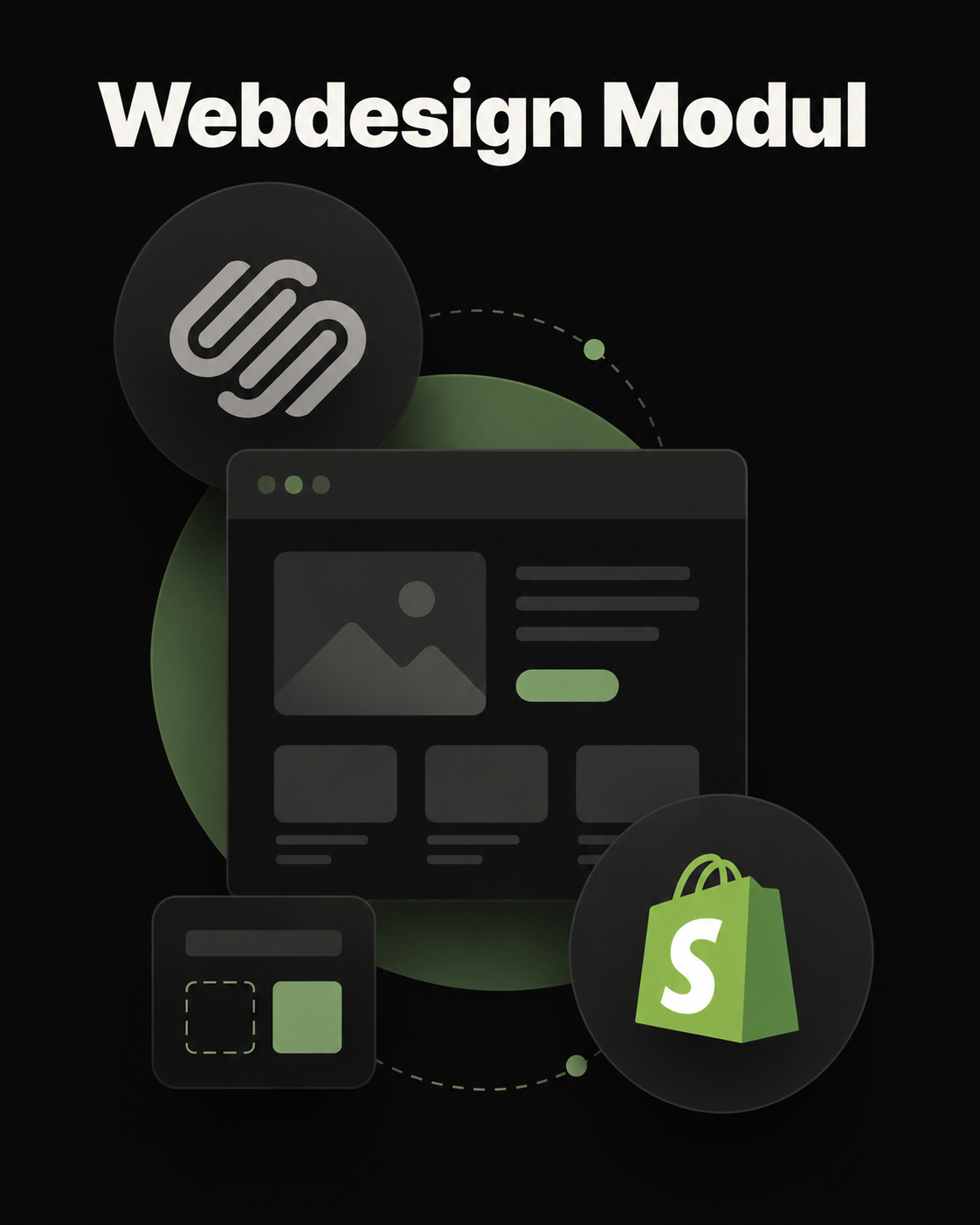 Webdesign Modul - Squarespace & Shopify, eigene Seite und Store bauen
